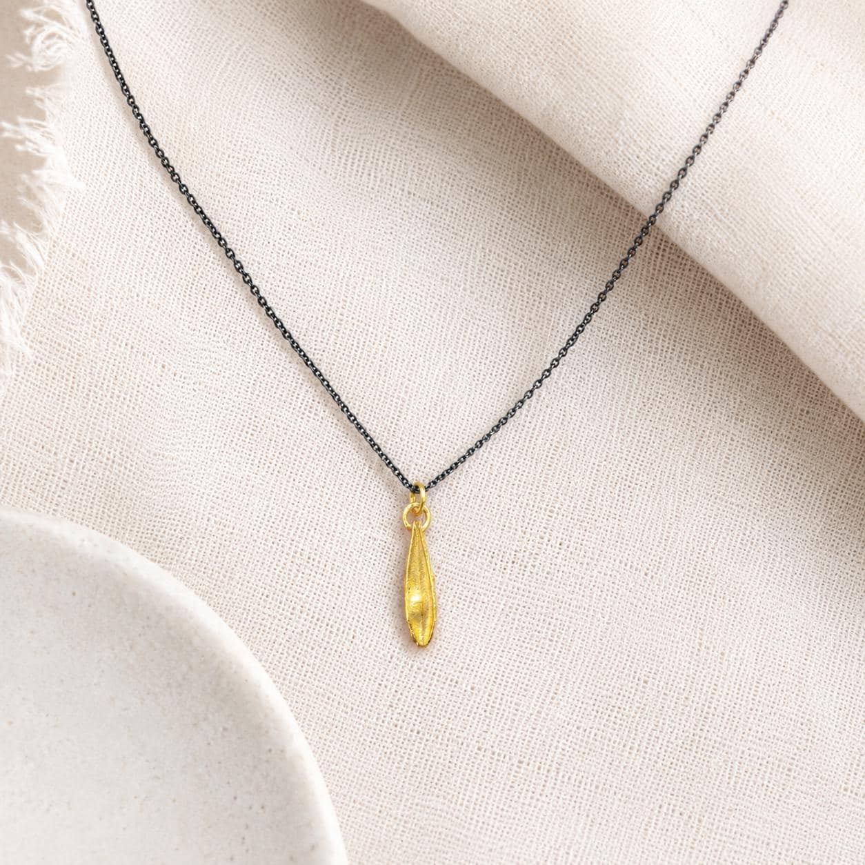 Real Olive Leaf Necklace, 14K Gold Plated Brass Pendant, Handmade Minimalist Jewelry Gift, Birthday Gift for Women, Boho Fashion Accessory