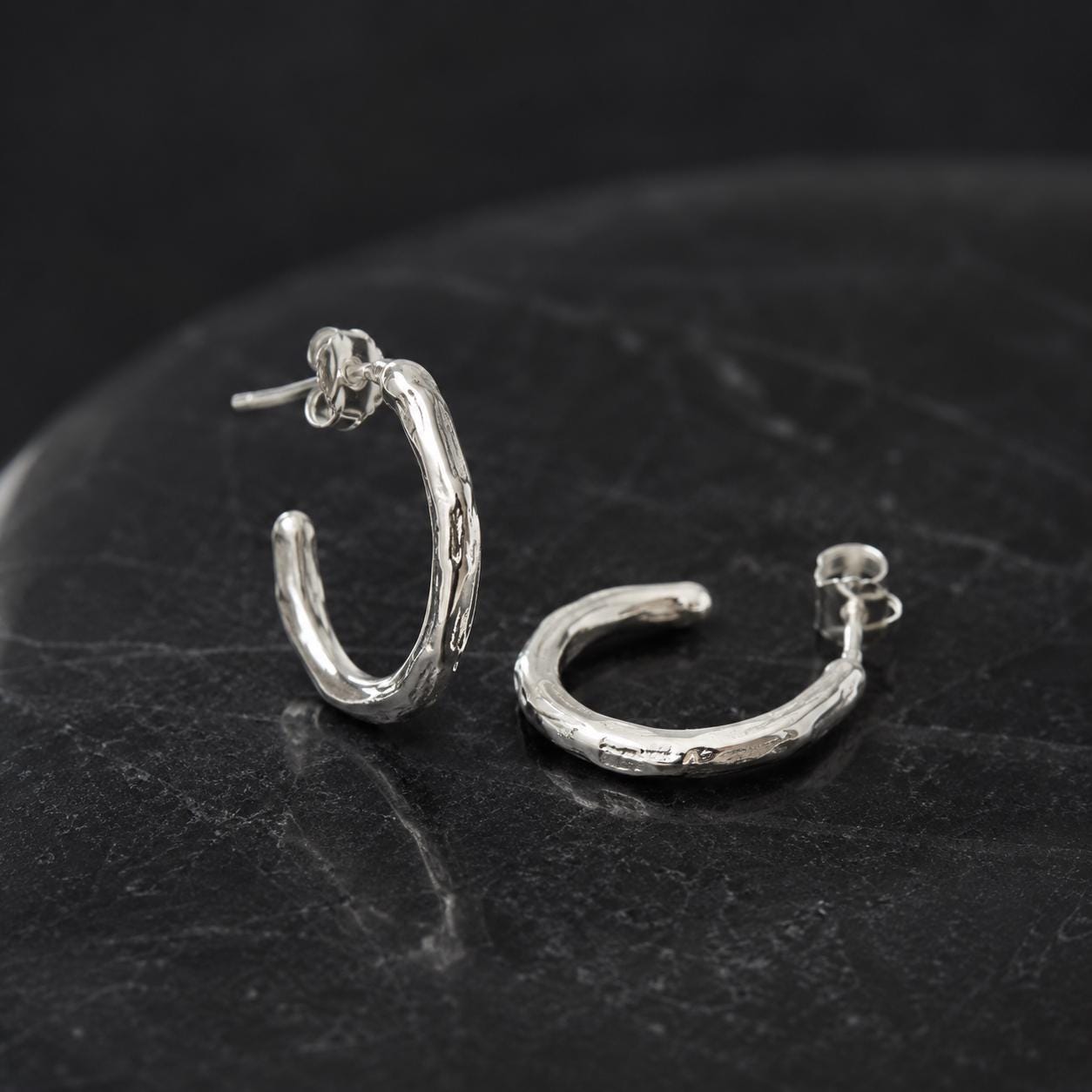 Real Olive Branch Earrings, Handmade Minimalist Jewelry, Organic Tree Hoops, Gift for Luck & Longevity, Eco Sustainable Sterling Silver 925