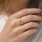 Real Olive Branch Gold Ring, Handmade Minimalist Jewelry, Organic Tree Band, Gift for Health & Luck, Gold and Sterling Silver 925