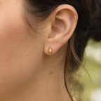 Dainty Olive Fruit Earrings, Handmade Minimalist Jewelry, Organic Tree Studs, Gift for Longevity & Luck, Gold on Sterling Silver 925
