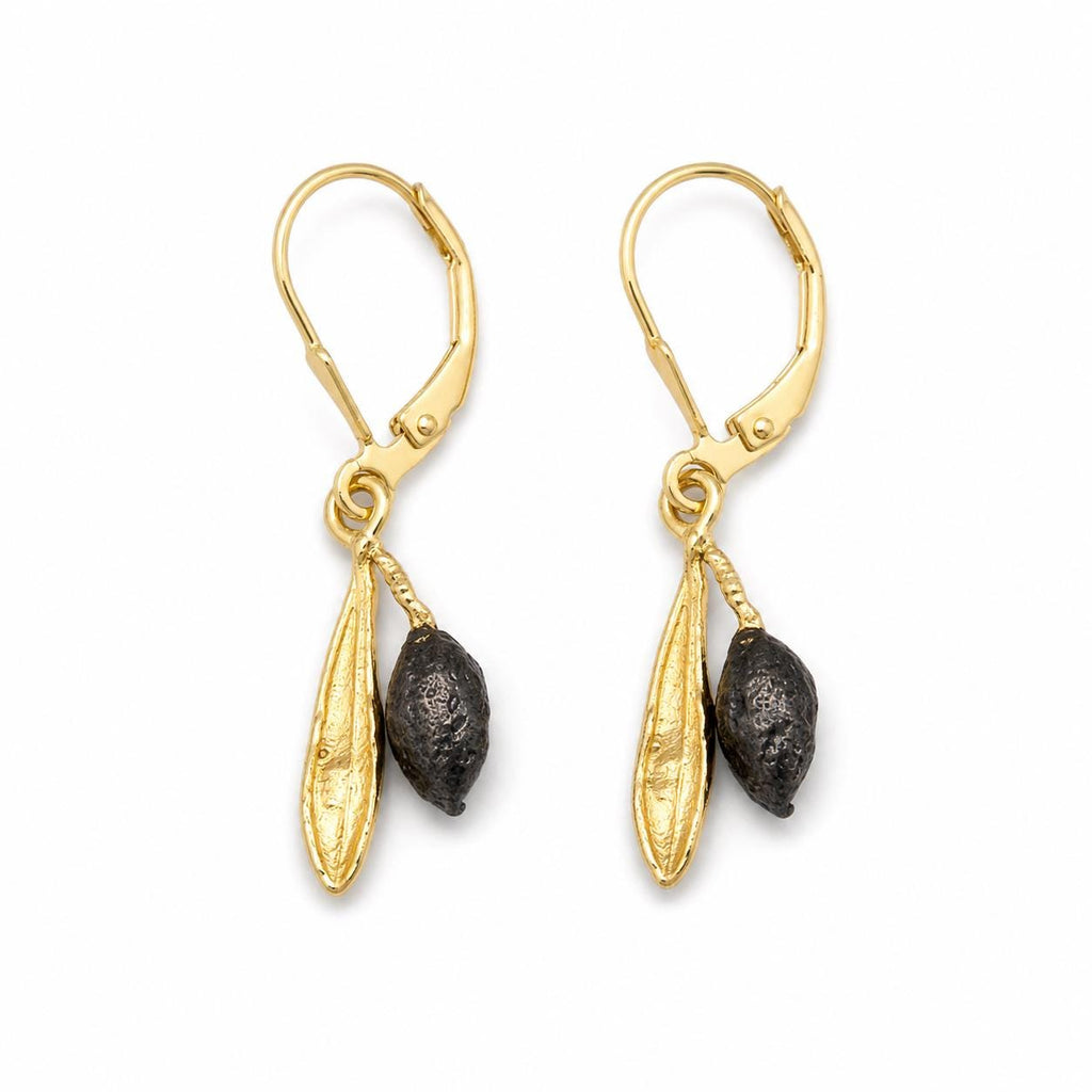 Olive plant Earrings gift for her.Sterling recycled silver 925,Handmade Nature Jewelry. Peace, protection and fertility in a wearable form