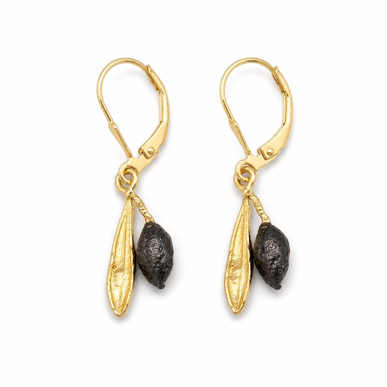 Olive plant Earrings gift for her.Sterling recycled silver 925,Handmade Nature Jewelry. Peace, protection and fertility in a wearable form