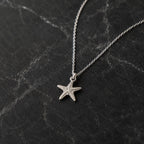 Dainty Starfish Pendant, 14K Gold Plated Sterling Silver 925 Necklace, Handmade Minimalist Sea Jewelry Gift, Birthday Gift for Women