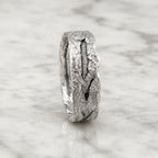 Real Tree Bark Silver Ring, Handmade Nature Jewelry, Organic Tree Band, Gift for Health & Longevity, Eco Sustainable Sterling Silver 925