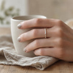 Silver Olive Leaf Branch Ring, Handmade Minimalist Jewelry, Organic Tree Band, Dainty Gift for Longevity & Success, Sterling Silver 925