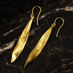 Real Olive Leaves Dangle Earrings - Silver 925/ 14k Dipped Gold Plated or Rose plated. Symbolize harmony, protection, and prosperity.
