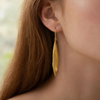 Real Olive Leaves Dangle Earrings - Silver 925/ 14k Dipped Gold Plated or Rose plated. Symbolize harmony, protection, and prosperity.