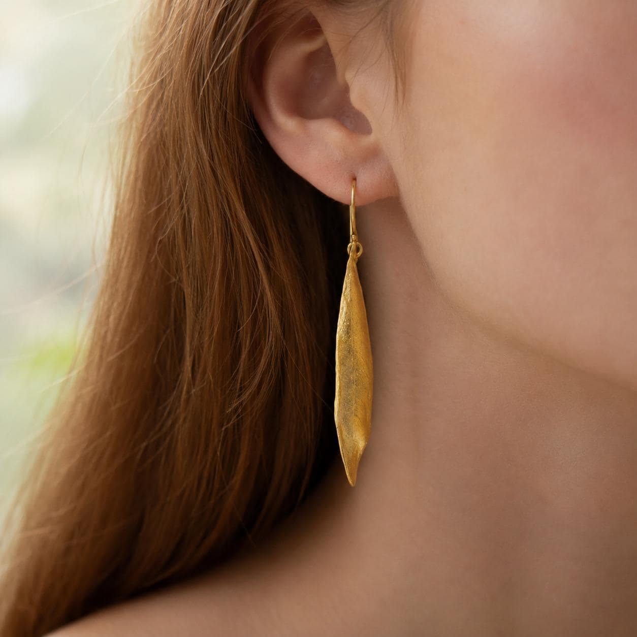Real Olive Leaves Dangle Earrings - Silver 925/ 14k Dipped Gold Plated or Rose plated. Symbolize harmony, protection, and prosperity.