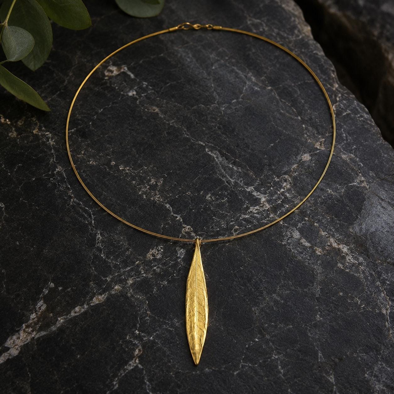 Real Olive Leaf Necklace, 14K Gold Plated Brass Pendant, Handmade Minimalist Jewelry Gift, Birthday Gift for Women, Nature Inspired Boho
