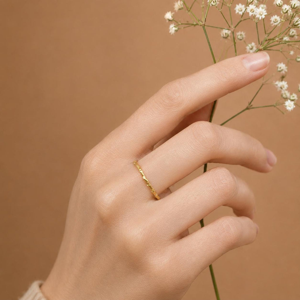 Stack Olive Branch Ring, Handmade Minimalist Jewelry, Real Tree Band, Gift for Health and Longevity, Eco Sustainable Sterling Silver 925