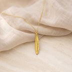 Gold Olive Leaf Necklace, Solid Gold Jewelry, Gold Pendant, Gift for Her, Birthday Gift for Women, Handmade Jewelry, Boho Fashion