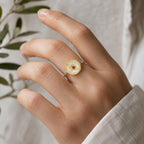 Handmade Leaf Spiral Gold Ring, Minimalist Nature Jewelry, Organic Band, Gift for Health & Longevity, Eco Sustainable Sterling Silver 925