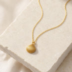 Minimalist Sea Shell Necklace, Handmade Beach Jewelry, Organic Sea Pendant, Gift for Growth & Renewal, Gold or Sterling Silver 925
