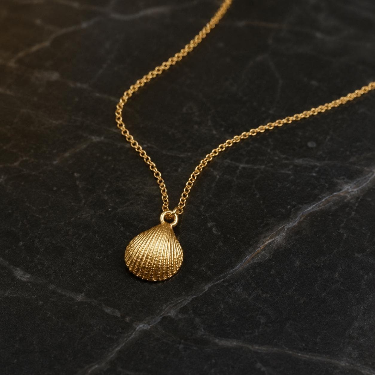 Minimalist Sea Shell Necklace, Handmade Beach Jewelry, Organic Sea Pendant, Gift for Growth & Renewal, Gold or Sterling Silver 925