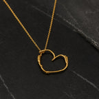 Real Jasmine Twig Necklace, Handmade Nature Jewelry, Heart-Shaped Branch Pendant, Gift for Purity & Health, Sterling Silver 925
