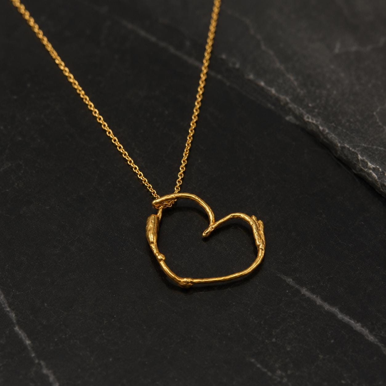 Real Jasmine Twig Necklace, Handmade Nature Jewelry, Heart-Shaped Branch Pendant, Gift for Purity & Health, Sterling Silver 925