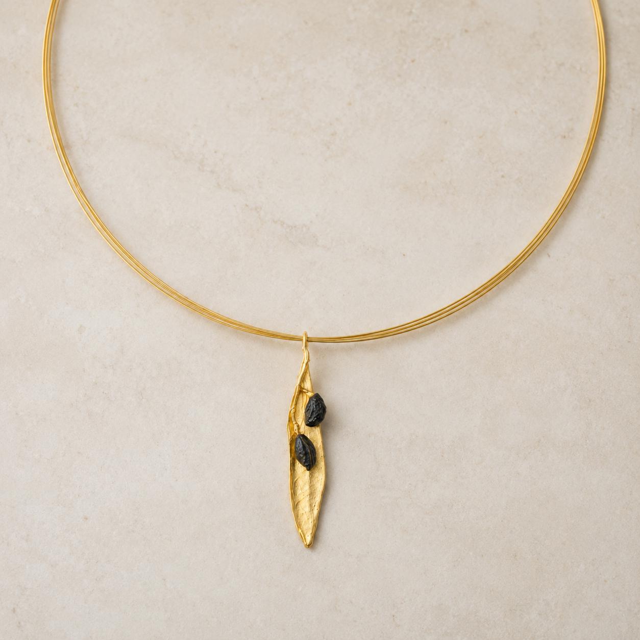 Real Olive Leaf Pendant, Handmade Nature Jewelry, Organic Strand Necklace, Gift for Vitality & Success, Eco Sustainable Sterling Silver 925