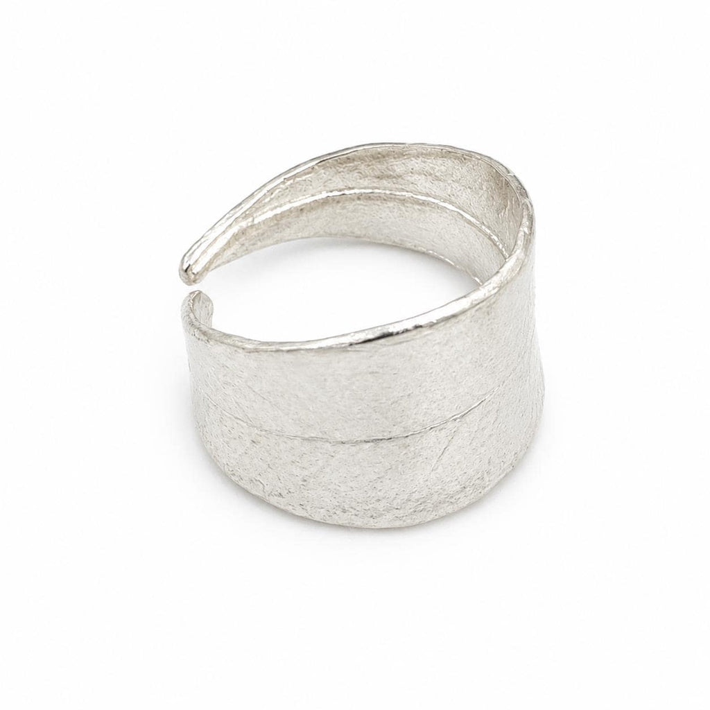 Real Olive Leaf Gold Ring, Handmade Nature Jewelry, Organic Tree Band, Boho Gift for Health & Success, Eco Sustainbale Sterling Silver 925