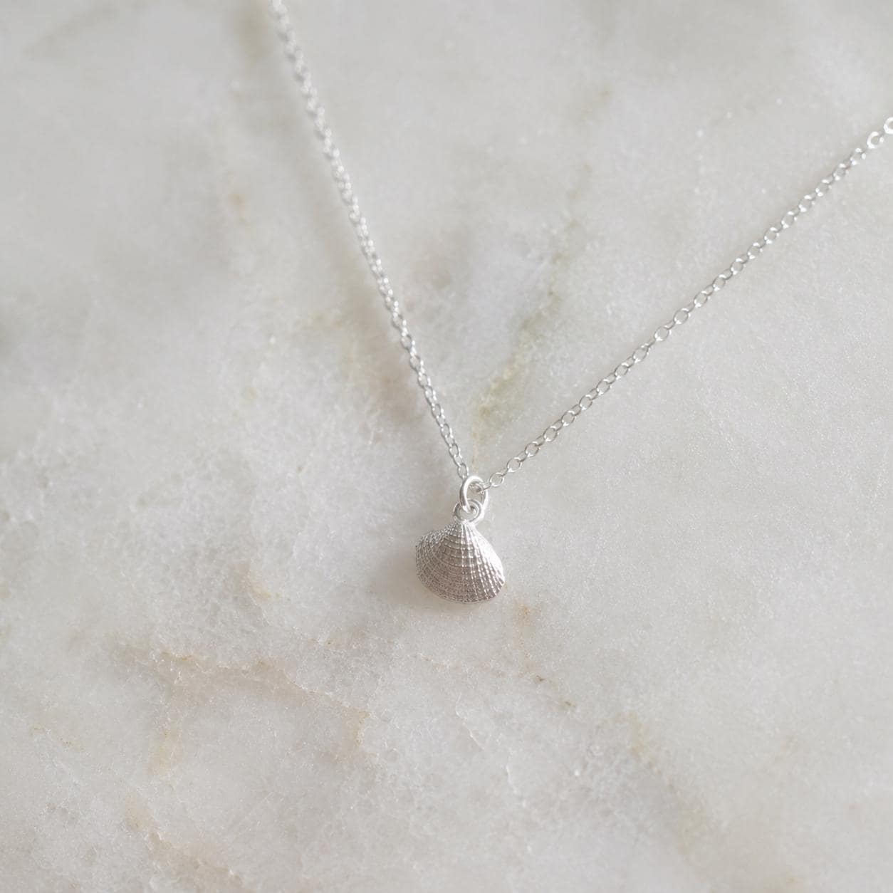 Minimalist Seashell Gold Pendant, Handmade Beach Jewelry, Organic Sea Necklace, Gift for Growth & Energy, Eco-Friendly Sterling Silver 925