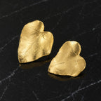 Real Ivy Leaf Earrings, 14K Gold Plated Brass Jewelry, Handmade Statement Jewelry Gift, Birthday Gift for Women, Boho Fashion, Eco Inspired