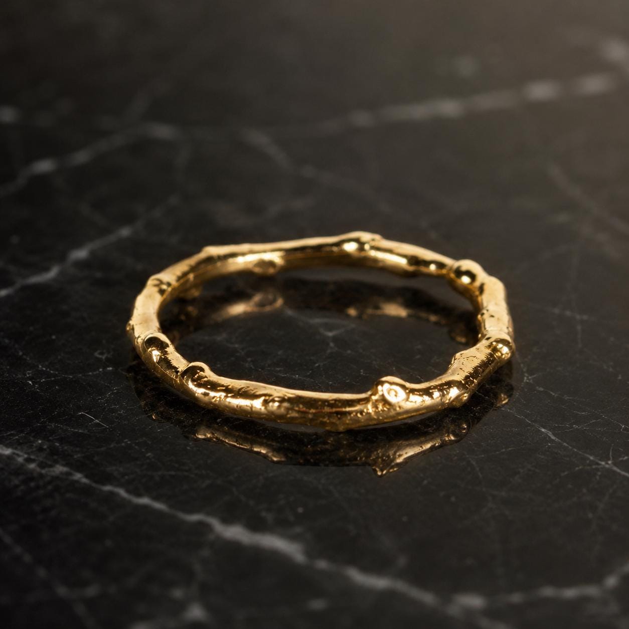 Solid Gold Olive Branch Ring, Handmade Minimalist Jewelry, Dainty Nature Band, Gift for Luck & Health, Promise Stack Ring, Real Gold