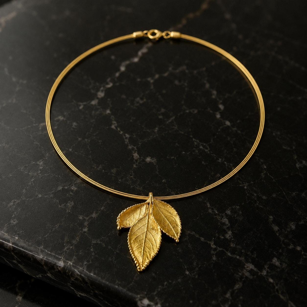 Real Rose Leaves Necklace, 14K Gold Plated Brass Pendant, Handmade Minimalist Jewelry Gift, Birthday Gift for Women, Nature Inspired