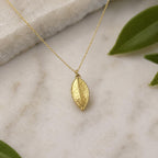Real Rose Leaf Pendant, Handmade Minimalist Jewelry, Organic Forest Necklace, Dainty Gift for Passion & Health, Sterling Silver 925