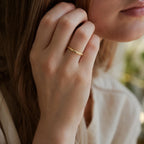 Dainty Branch Ring, Handmade Minimalist Jewelry, Organic Promise Band, Eco Gift for Vitality & Luck, Gold or Sterling Silver 925