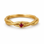 Real Olive Branch Gold Ring, Handmade Minimalist Jewelry, Organic Tree Band, Gift for Health & Luck, Gold and Sterling Silver 925