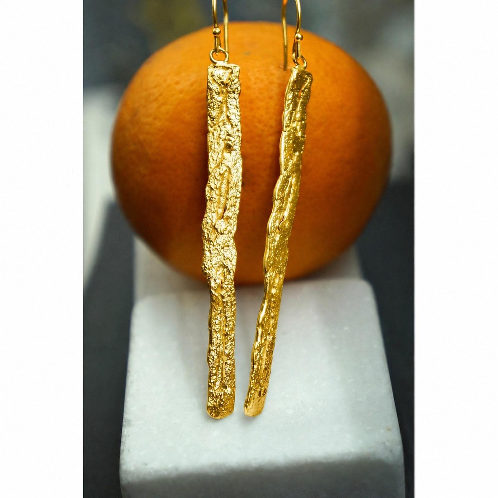 Real Tree Bark Silver Earrings, Handmade Statement Jewelry, Organic Forest Dangles, Gift for Energy, Gold or Sterling Silver 925