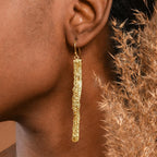 Real Tree Bark Silver Earrings, Handmade Statement Jewelry, Organic Forest Dangles, Gift for Energy, Gold or Sterling Silver 925