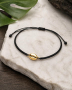 Gold Coffee Bean Bracelet, Handmade Minimalist Jewelry, Dainty Organic Gift for Coffee Lovers, Symbol of Energy, Sterling Silver 925