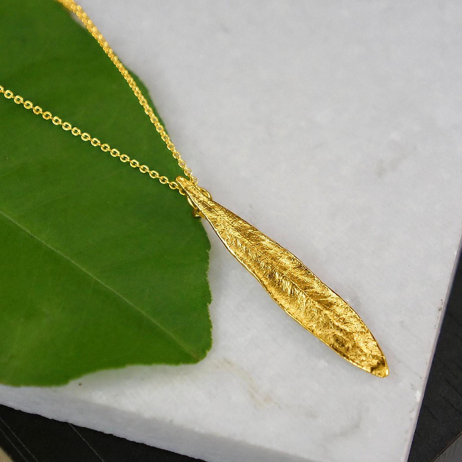 Real Olive Leaf Necklace, Handmade Minimalist Jewelry, Organic Tree Pendant, Boho Gift for Success & Health, Sterling Silver 925