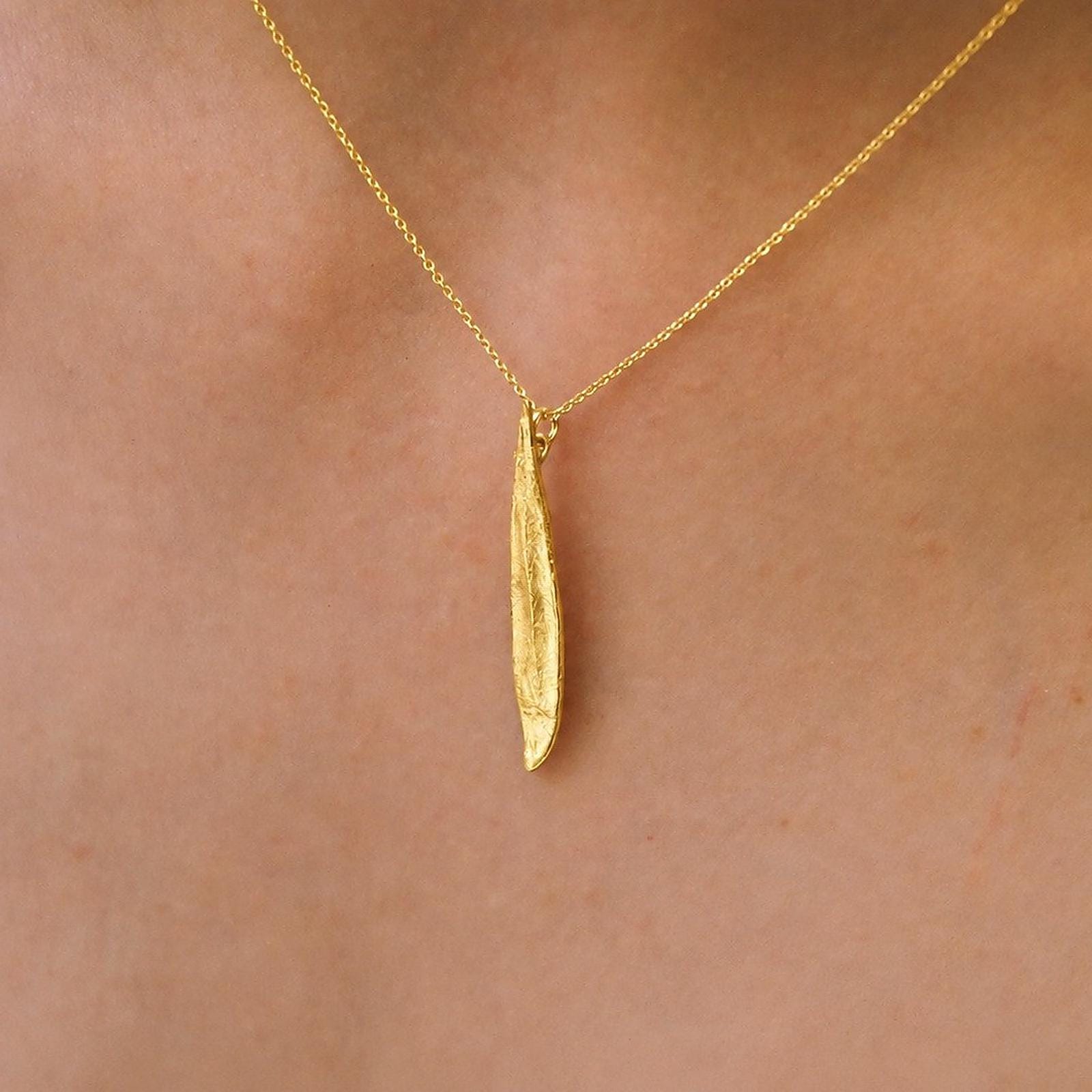 Real Olive Leaf Necklace, Handmade Minimalist Jewelry, Organic Tree Pendant, Boho Gift for Success & Health, Sterling Silver 925